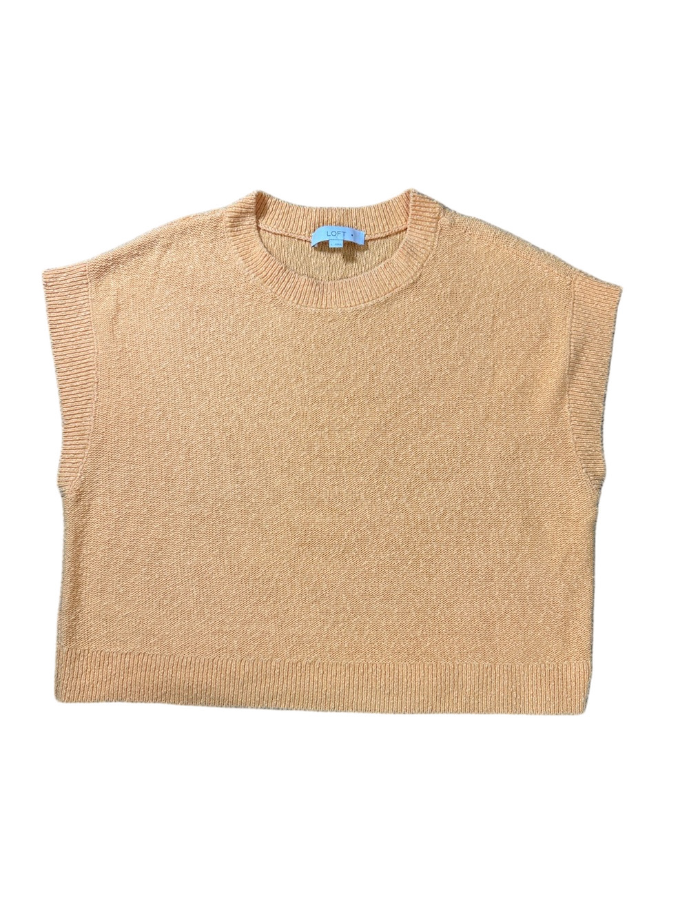 LOFT Peach Crewneck Sleeveless Knit Top SKU1574